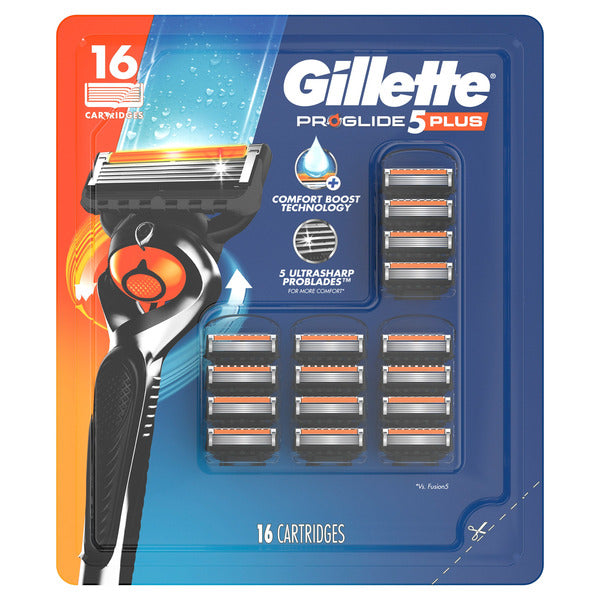 Gillette ProGlide Plus Razor Blade Refills – 16 Cartridges – 5 Anti-Friction Blades for a Close & Comfortable Shave