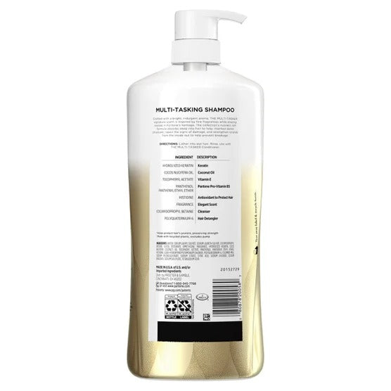 Pantene The Multi-Tasker Keratin Shampoo with Pro-Vitamin B5 & Coconut Oil 1000ml