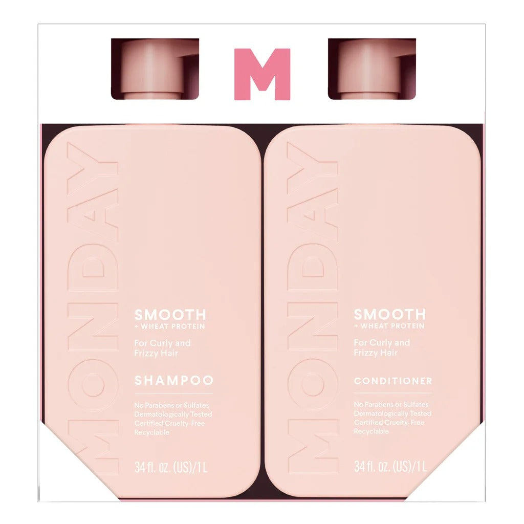 MONDAY Haircare SMOOTH Shampoo and Conditioner Set, 34 fl oz Each