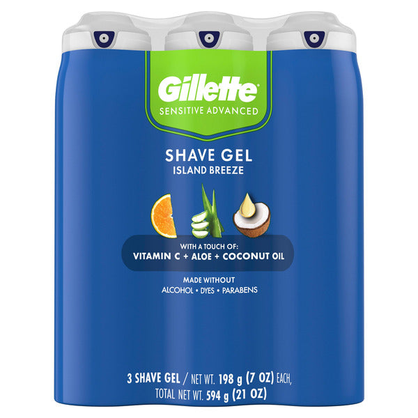 Gillette Series Shave Gel 3 Pack – Smooth & Comfortable Shave with Vitamin E