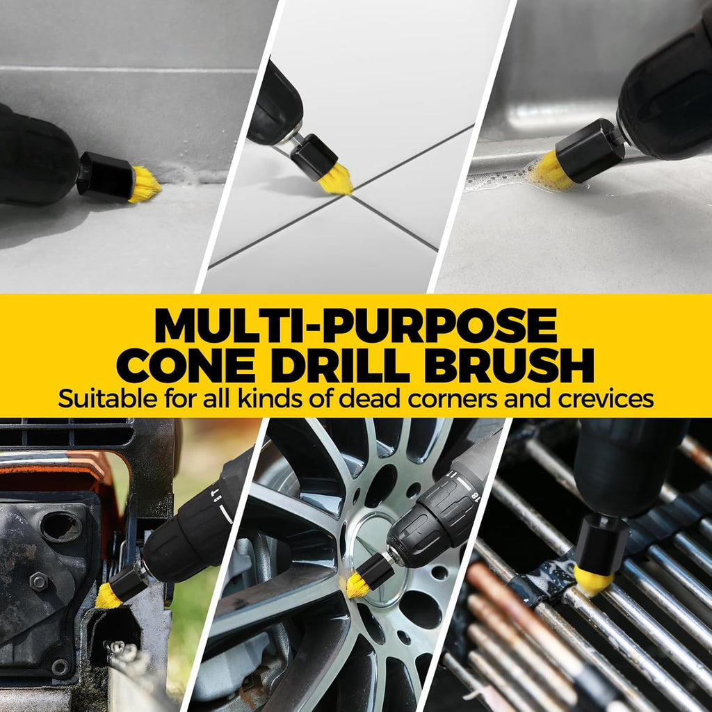 Drill Brush Cleaning Set – Power Scrubber for Bathroom & Grout