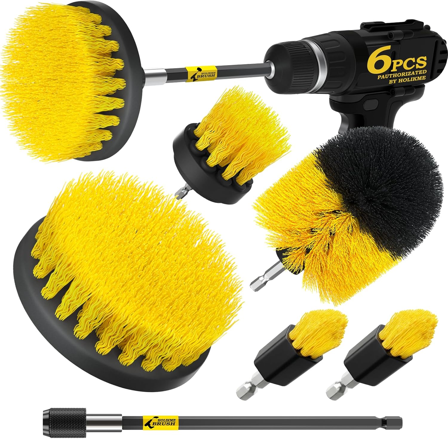 Drill Brush Cleaning Set – Power Scrubber for Bathroom & Grout