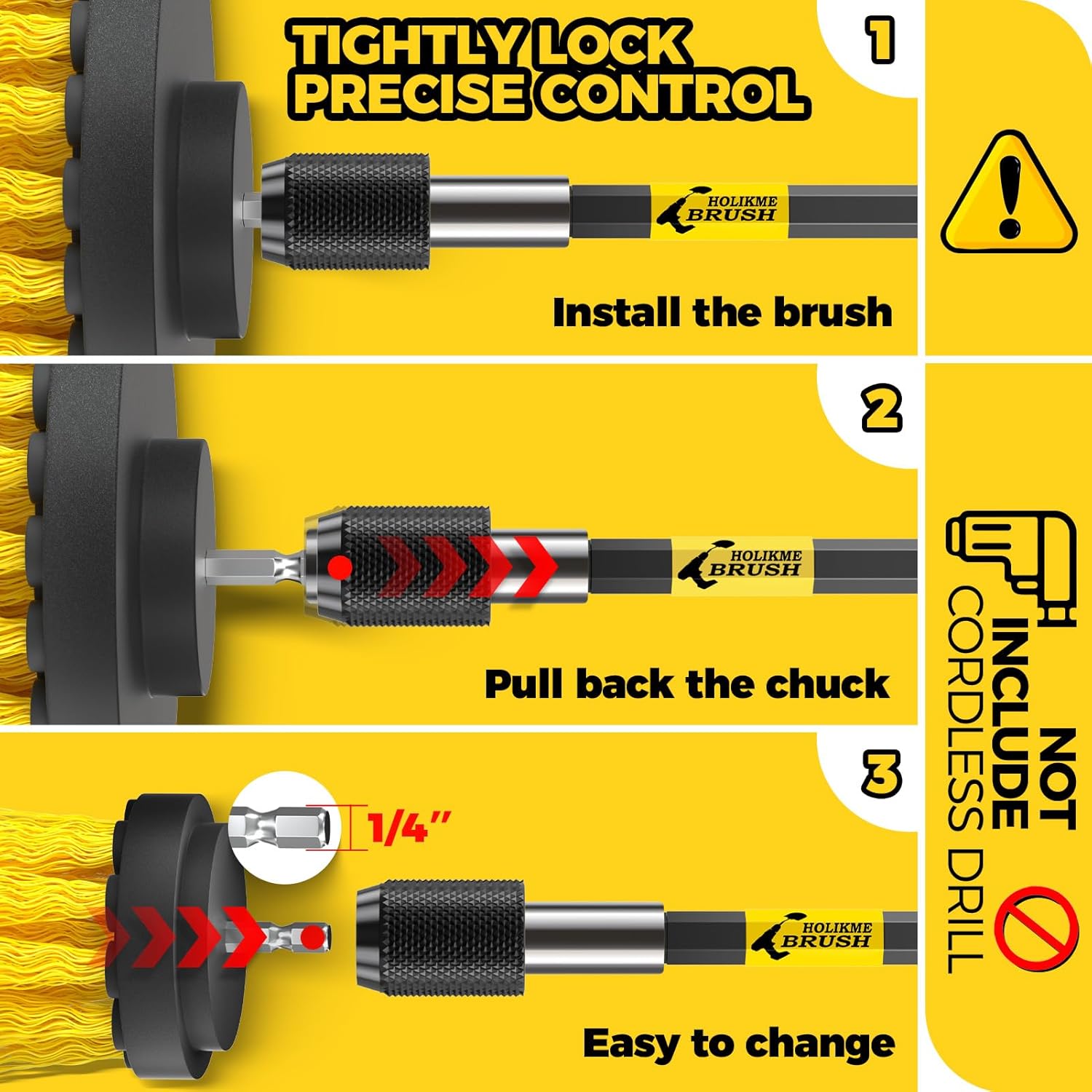 Drill Brush Cleaning Set – Power Scrubber for Bathroom & Grout