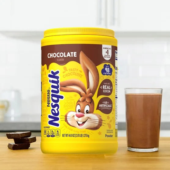 Nestle Nesquik Chocolate Powder Drink Mix 44.9 oz (2.81 lb) Real Cocoa